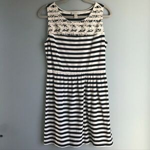 Loft Petite Sleeveless Dress With Lace